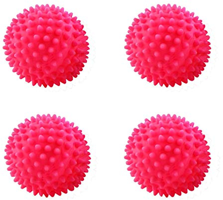 Dryer Balls, Washing Ball, Drying Balls, Washing Ball, Washing Ball, Dryer Ball, Dryer Ball, Reusable Washing Machine, 4pcs Red