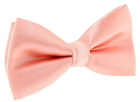 SHIPITNOW Herrfluga – 30 färger – herrfluga bröllop, fest – satintyg, enfärgad – förbunden, Laxrosa (korallröd)