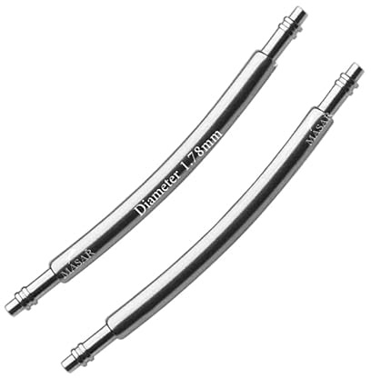 masar 22 mm Ø 1.78 mm Premium 316L Gebogen Federstege für Uhrenarmband - Edelstahl 2 Pcs 22 mm