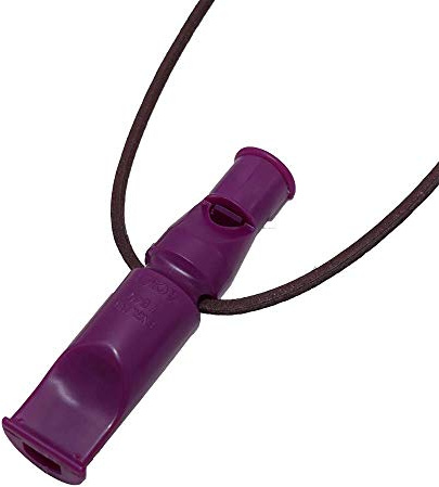 ACME Doppelton Hundepfeife No. 640 / No. 641 – Profi-Doppelpfeife mit 2 Signaltönen & Gratis Lederband – Standardisierte Frequenz (No. 640/purple)
