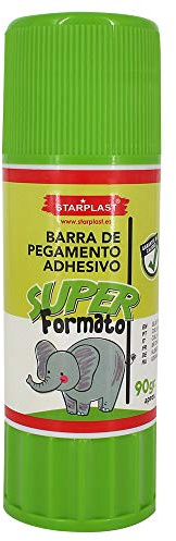 Starplast Barra de Pegamento Adhesivo Transparente XXL, 90gr para Papel, Cartón, Cuero, Tela, Madera ideal para Manualidades, Artesanía, Hacer Maquetas, etc