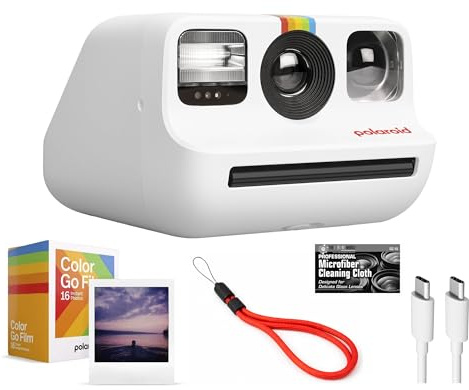 Polaroid Originals Bundle Go Appareil photo instantané avec 2 films de couleur et chiffon en microfibre