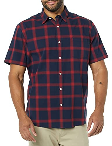 Amazon Essentials Homme Chemise en Popeline Extensible à Manches Courtes (Grandes Tailles Disponibles)