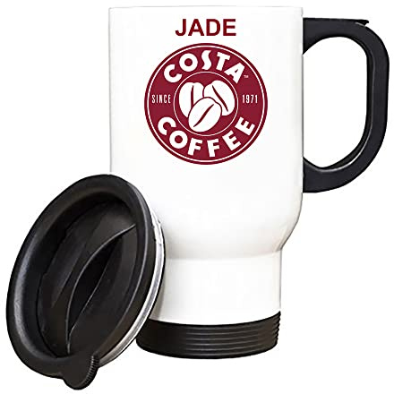 Giftme Personalised with Any Name Costa Travel Tea/Coffee Mug. (White)