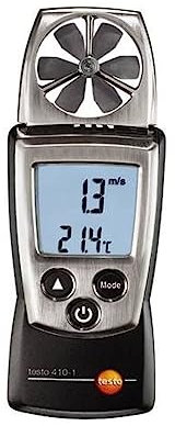 Pocket Sized Digital Vane Anemometer (Range: 0.4 to 20 m/s) for HVAC, Monitoring Airflow Equipment, Exhaust Monitoring, Fume Cupboards Alongwith Factory Calibration Certificate Model: Testo 410-1