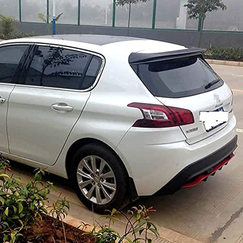 HNSDD Aileron Arrière De Voiture pour Peugeot 308 2014 2015 2016, Aileron D'Aile Arrière Abs Aileron Arrière Pare-Chocs De Coffre Garniture De Toit De Style Accessoires De Carrosserie Tuning Acce