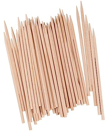 Rayher Holz-Spieße, natur, 3 mm ø, Länge 10 cm, Btl. 50 Stück, Mini-Bastelhölzer, Holzstiele, Bastelhölzer, FSC zertifiziert, für Modellbau und viele Bastelarbeiten, 64596505
