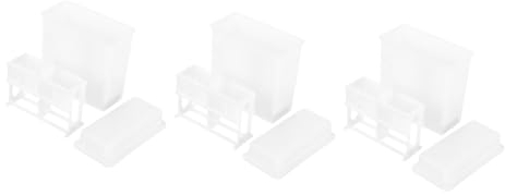 DOITOOL 3 Sets Kunststoff Mikroskop Objektträger Färbung Rack Jar Slots Labor Zubehör