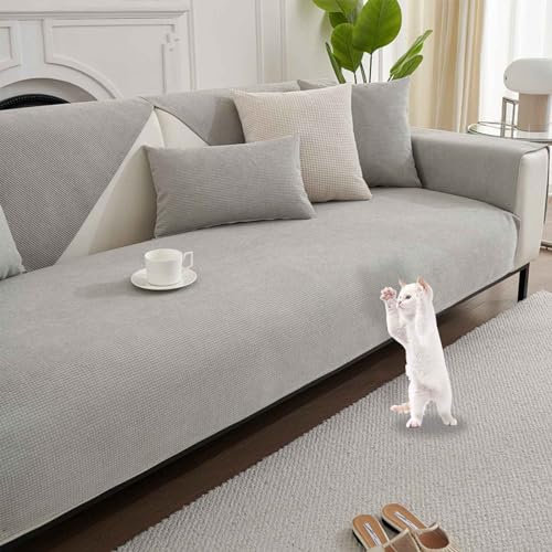 HLTQL Sofa üBerzug 3/4/2/1 Sitzer Ecksofa、Couch üBerzug L Form Big Sofa、Sofaschoner rutschfest、Couch üBerwurf Wasserdicht、Sofa Schutz Katze(h4,90x240cm)