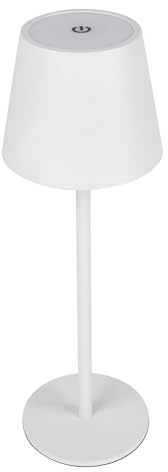 greenandco Akku Tischleuchte weiß | kabellos | wiederaufladbar | dimmbar | touch control | 3000-5000K | CRI 90 | 3600mAh | für den Außenbereich geeignet