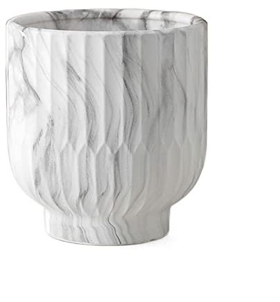 Pots de plantation Pot de fleurs d'intérieur Conteneur de plantes Pot de fleurs en céramique Pot de fleurs rond simple et moderne Style européen avec trou de drainage Pot de fleurs Pots d'extérieur (D