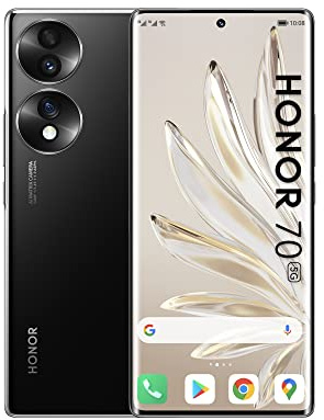 HONOR - 70 Smartphone 5G, Teléfono Android, 256 GB, Pantalla OLED Curva de 6,67 Pulgadas (120 Hz), Triple Cámara Trasera 54MP, Batería 4800mAh, Supercharge 66W, Negro (Reacondicionado)