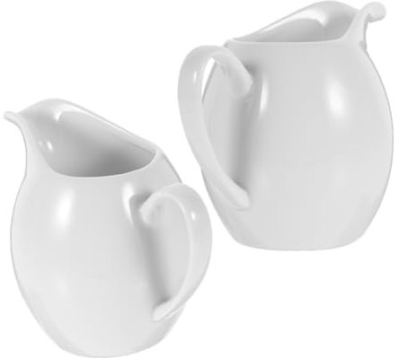 FUNNETOYU 2pièces Pichet à Lait Céramique Avec Poignée Pichet Pour Café Et Lait à Sauce Pour Sirop De Café
