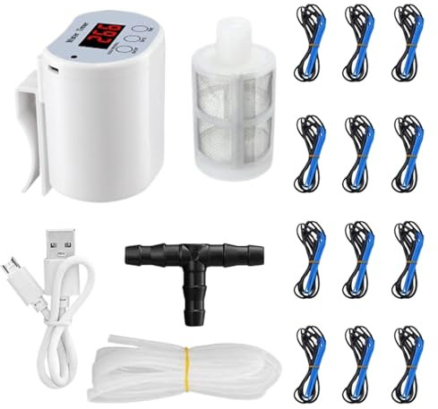 Irrigatore Automatico Piante da Interno, Kit Irrigazione a Goccia Automatica, Protezione Da Interruzione Di Corrente Per Piante Da Interno Giardino Balcone Serra