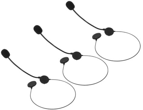 FUNNETOYU Lot De 3 Casques Jouets Cosplay Chanteur Accessoires De Costume Pour Fête Micro-casque En Plastique Pour Halloween Et Soirées Déguisement