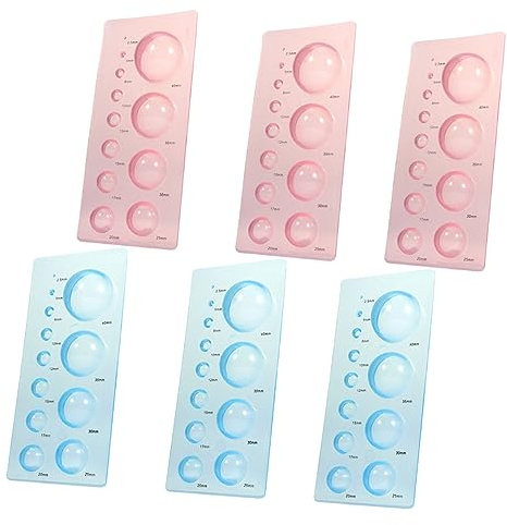 Sewroro 6 piezas Molde de Quilling Esférico para Manualidades DIY Herramientas Livianas y para Crear Figuras Papel con Azules y Rojas para Proyectos Artesanal Casa