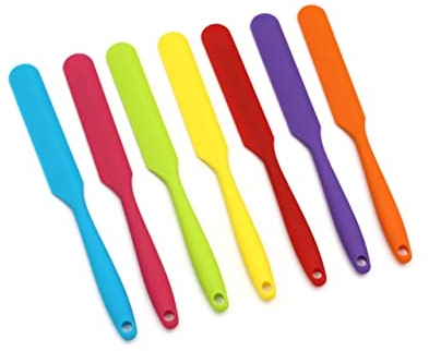 MUELODSIC Spatola Silicone Alimentare Integrata Blu Raschietto Ergonomico per Dolci e Pasta Resistente Temperature Leggero con Impugnatura Antiscivolo Adatto per Mescolare e Decorare Torte