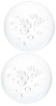 TOGEVAL 2 Stück Transparente Blasenkugel Kristallglas für DIY Springbrunnen Fischteich Wasserfontäne Meditation Dekoration Langlebige Glasdekoration