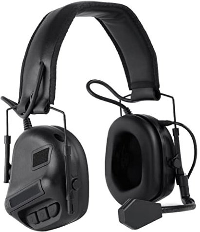 Veesper Electronic Earmuffs Noise Reduction Ear Defenders Hearing Protection Anti Noise Headset with Microphone Ear Muffs for Shooting Work Construction Women Men