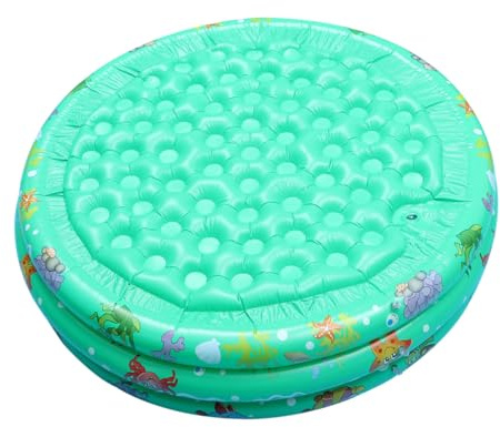 Sewroro Aufblasbares Schwimmbecken Grün 120 X 25cm Selbstaufblasendes und Kleinkind Pool aus Kunststoff Wassermatratze für Jungen und Mädchen Gartenspielzeug für Sommer