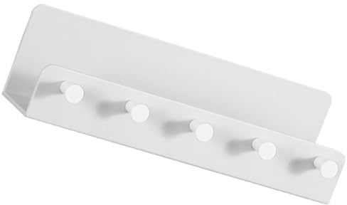 SUPVOX Portachiavi da Parete in Plastica Bianca Mensola Multifunzione, Organizer per Chiavi e Vassoio Portaoggetti, Rack Montato a Parete per Ingresso, Ufficio e Casa