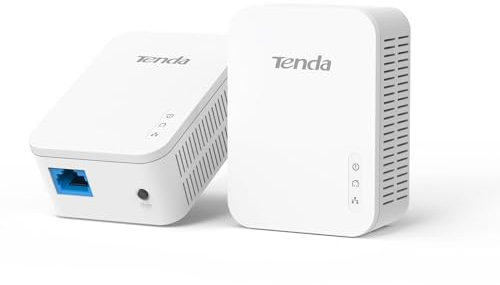 Tenda PH3 1000Mbps Powerline Kit Adaptador con un Solo Puerto/Enchufe doméstico AV2 UK Extender, para una expansión de Red rápida y Estable, versión de Enchufe británico, Paquete de 2