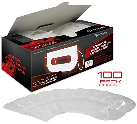 Hyperkin Universal VR Sanitary Mask V2.0 for HTC Vive/PS VR/Gear VR/Oculus Rift (White) (100-Pack)