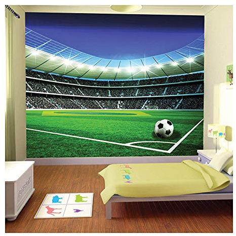Football Stadium Pitch Sports Wall Mural Photo Wallpaper Kids Bedroom Kitchen