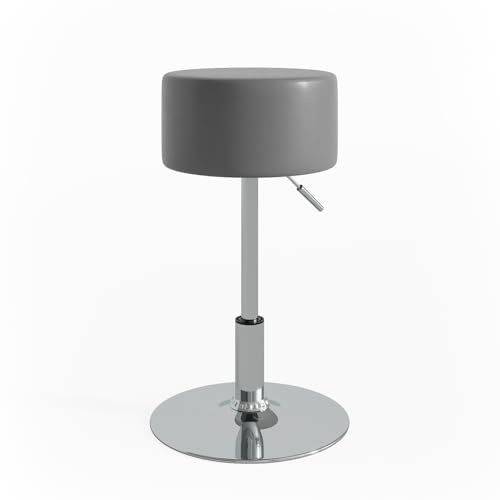 Vicco Hocker Design, Grau, 33.5 x 67 cm | für Schminktisch, höhenverstellbar mit strapazierfähigem Kunstlederbezug