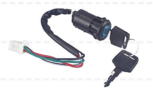 KIMISS Interruptor de encendido de 4 cables para quad, ATV, kart, scooter y moto, llave de contacto, piezas de motocicleta