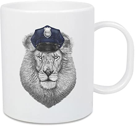 artboxONE Großer Kinderbecher Polizei Löwe von Valeriya Korenkova - Tiere