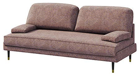 Selsey Kachave - Couch, Schlafsofa mit Liegefläche 83 x 200 cm, minimalistisch, 204 cm breit (Hellbraun Melange)