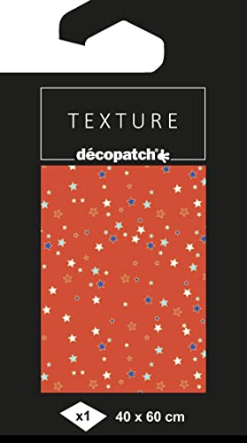 Décopatch TD868C 4 Bogen Décopatch Papier 40x60cm Texture Sterne