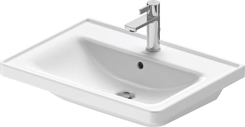 Duravit Möbelwaschtisch D-Neo 65x48cm, m Hahnl., we., m ÜL, Hahnloch