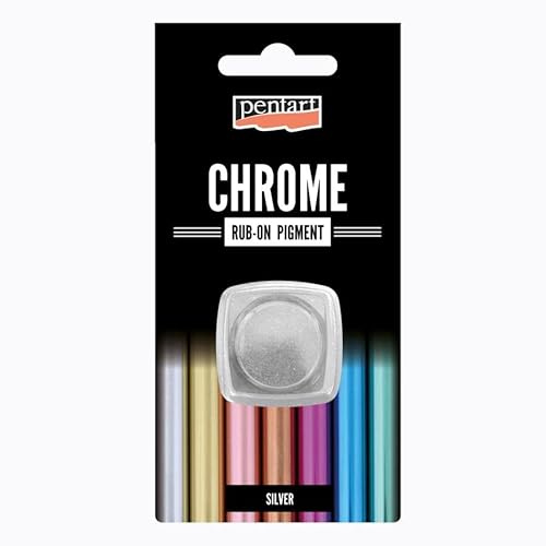 Zita´s Creative Rub-on Pigment Chrome - silver. Effekt Pulver, Metallpulver