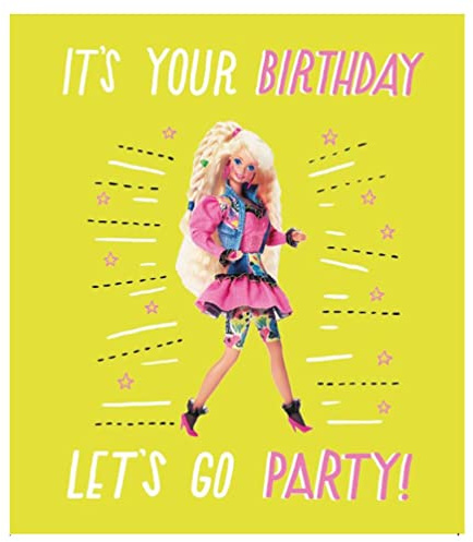 Danilo Promotions Limited Barbie Geburtstagskarte, offizielle Barbie-Grußkarte, Happy Birthday Barbie-Karte, mehrfarbig, 17,8 x 15,2 cm