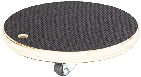 WAGNER Transportroller Transporthilfe 1315 I Schichtholz mit Grip I Ø 20 x 4,5 cm, Tragkraft 100 kg I Möbelroller für Umzüge I Umzugsroller rund I Rollbrett mit Aufhängeloch I FSC® I Made in DE