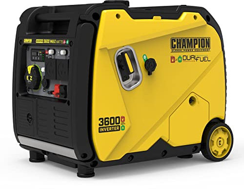 Champion Power Equipment 3600 Watt Dual Fuel Digital Hybrid Inverter - 224cc Engine, 18 hour run time, Ultra-quiet & light, Clean Power hybrid generator, economy mode to save fuel & surge protection