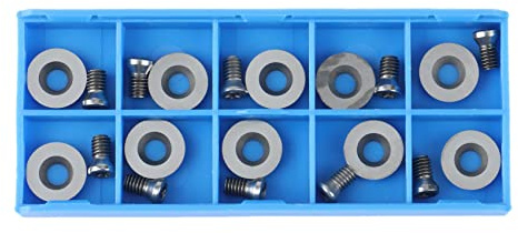 Staccatory Ci3 - Cuchillos redondos de carburo de 12 x 2,5 mm, hoja de repuesto para herramientas de acabado de torneado de madera, 10 unidades