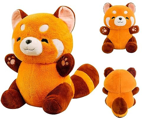 Fiotha Roter Panda Kuscheltier - Roter Panda 23cm - Panda Kuscheltier - Kuscheltier waschbär - Roter Panda Plüschtier - red Panda Plush für Mädchen, Jungen & Babys - Geschenke für Kinder Weihnachten