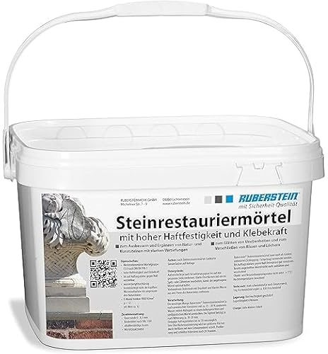 Ruberstein® Ruberstein Steinrestauriermörtel für Natur- u. Kunststein 10 kg (steingrau)