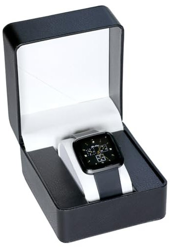 YekouMax Uhrenbox herren, Aufbewahrungsbox für smartwatch und armbanduhren, PU Leather Gift Box for Watch, Jewellery, Birthda, Boyfriend, Men and Women (1, Schwarz)