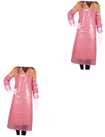 Alipis 2stücke Pvc Schürze Mit Langen Ärmeln Und Transparent Für Küche Grill Malen Und Mehr Inklusive Schürze Und Ärmel