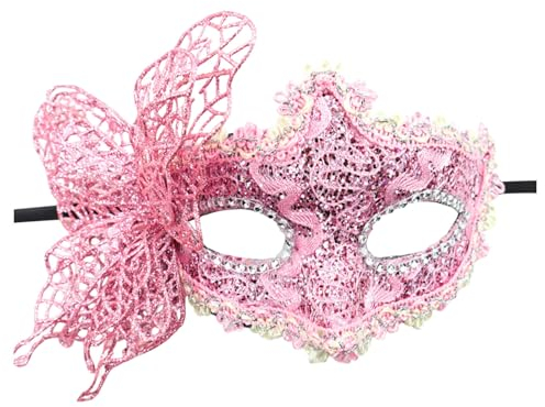 Maskenball Masken, Venezianische Maske Damen Federn Maskerade Maske Venezianische Augenmaske Masken für Karneval Fasching Maskenball Accessoire Venedig Mottoparty Halbes Gesicht Maske