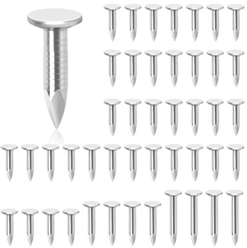 Glarks 300Pcs 3/4inch acciaio feltro chiodi tetto zinco rivestito tetto feltro spilli clout chiodi Countersunk testa feltro chiodi, per il fissaggio di tetti capannone, tetto feltro tavole ardesia