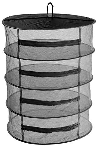 Plant Drying Rack - 4 Layer Hydroponic Airer Net Drying Net | Well Ventilated Hanging Plant Drying Net with Hanging Buckle, Hanging Drying Rack Net Re