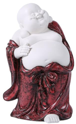 Budas Decorativos Buddha Estatuas De Buda Sonriente De Cerámica De 12,2 Pulgadas, Esculturas, Estatua De Buda, Adorno De Decoración para El Hogar Escultura Adorno Artesanal