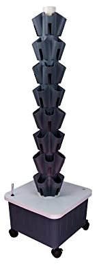 Equipo hidropónico de cultivo hidropónico for jardín Kit de torre vertical Invernadero vertical Jardín Agujero interior Torre hidropónica Instalación de jardinería de jardineras Jardín interior(8 laye