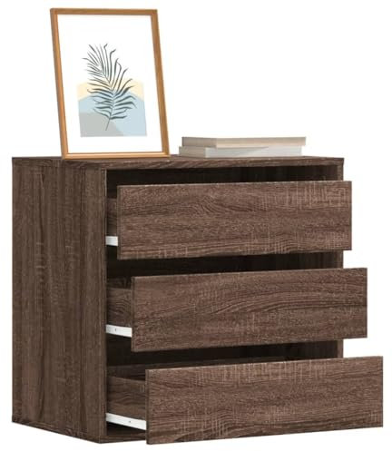 WKIEQACO Schränke & Aufbewahrung, Kommode, Eckkommode, Eckkommode, Braun Eiche, 60 x 41 x 58 cm, Holzwerkstoff
