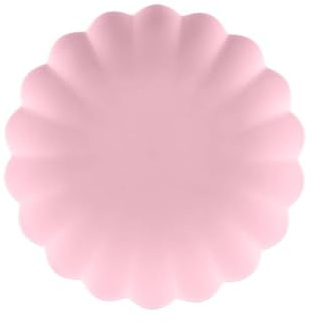 Plastikteller Rüsche, 22 x 22 cm, rosa (1 VPE / 4 Stk.)